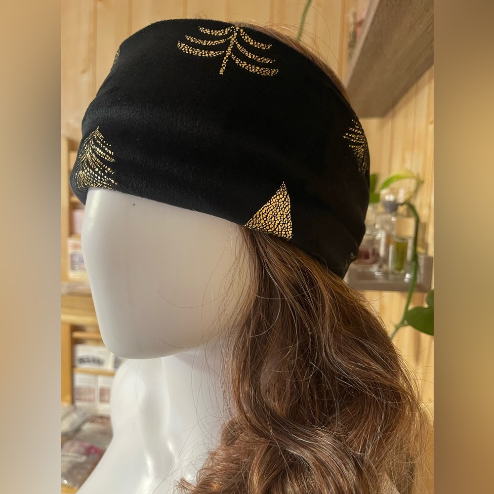 (Bundle 3 items) $5 Black Velvet head hoop stretchy.